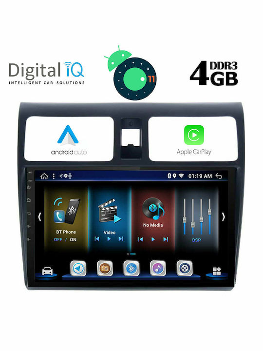 Digital IQ BXD 6684_GPS Ηχοσύστημα Αυτοκινήτου για Suzuki Swift 2005-2011 (Bluetooth/USB/WiFi/GPS) με Οθόνη Αφής 10.1"