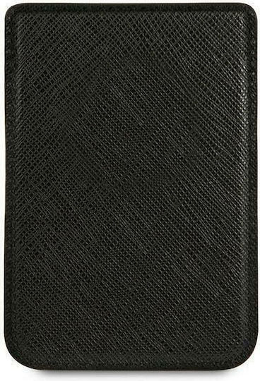 Guess MagSafe Kartenetui Saffiano in Schwarz Farbe