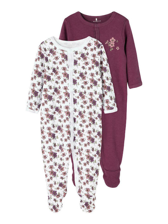 Name It Baby Bodysuit Set Long-Sleeved Purple 2pcs