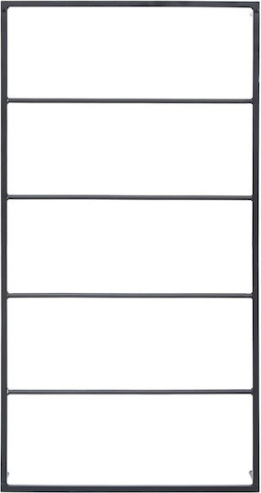 vidaXL Wall-Mounted Bathroom Ladder with 6 Positions ​60x116cm Black