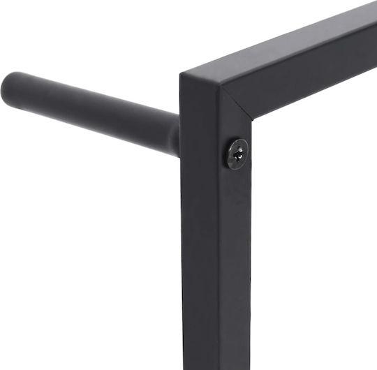 vidaXL Wall-Mounted Bathroom Ladder with 6 Positions ​60x116cm Black