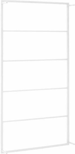 vidaXL Σκάλα Μπάνιου 6 Θέσεων Επιτοίχια ​60x116cm Λευκή