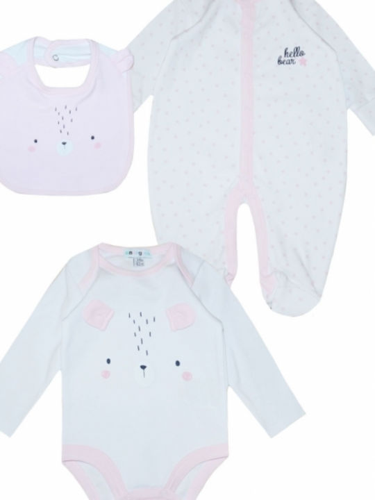 Energiers Baby Bodysuit Set Long-Sleeved Multicolour 3pcs