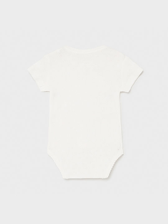 Mayoral Baby Bodysuit Set Short-Sleeved White