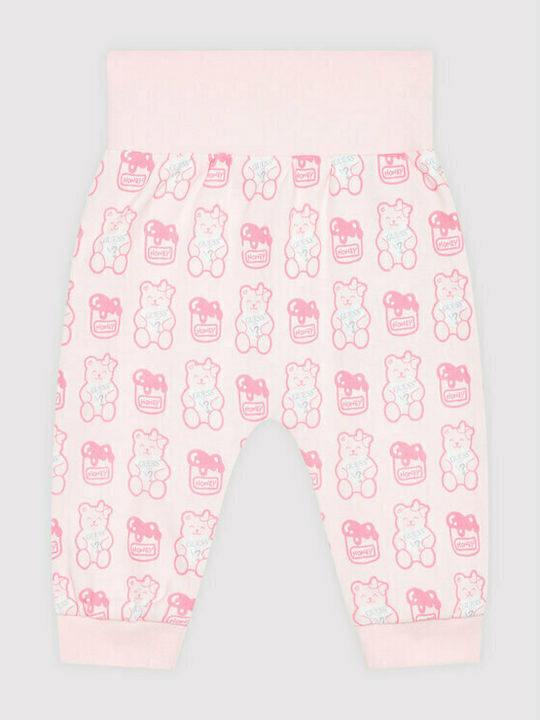 Guess Baby Bodysuit Set Long-Sleeved with Pants Pink 3pcs