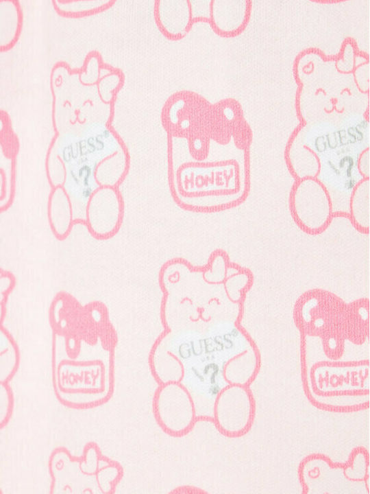 Guess Baby Bodysuit Set Long-Sleeved with Pants Pink 3pcs