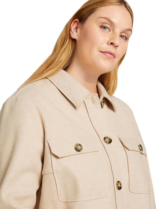 Γυναικείο Soft Camel Melange Overshirt