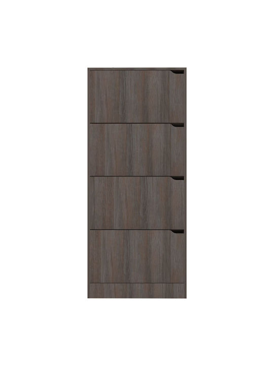 Lemnoasă Suport pentru pantofi cu 4 Rafturi Grey Sonoma Oak L59xW24xH136cm