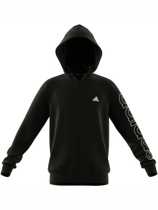 Athletic Kids Sweatshirt Cardigan with Hood Black Essentials