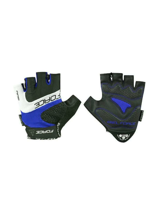 Force Unisex Adults Fingerless Gloves for Road Bike Rab with Gel Blue