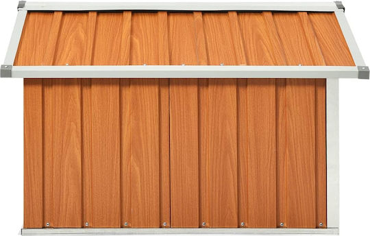 vidaXL Στέγαστρο Χλοοκοπτικού Καφέ 92x97x63cm από Γαλβανισμένο Ατσάλι 150910