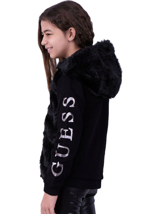 Kids Sweatshirt Cardigan with Hood Black Active