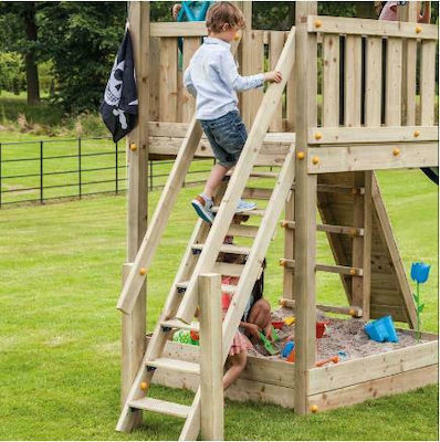 Blue Rabbit Spielplatz Zubehör Σκάλα με Κουπαστή für professionellen Gebrauch aus Holz