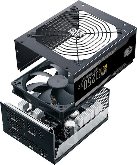 CoolerMaster MWE Gold rev. 2.0 1250W Black Computer Power Supply Full Modular 80 Plus Gold
