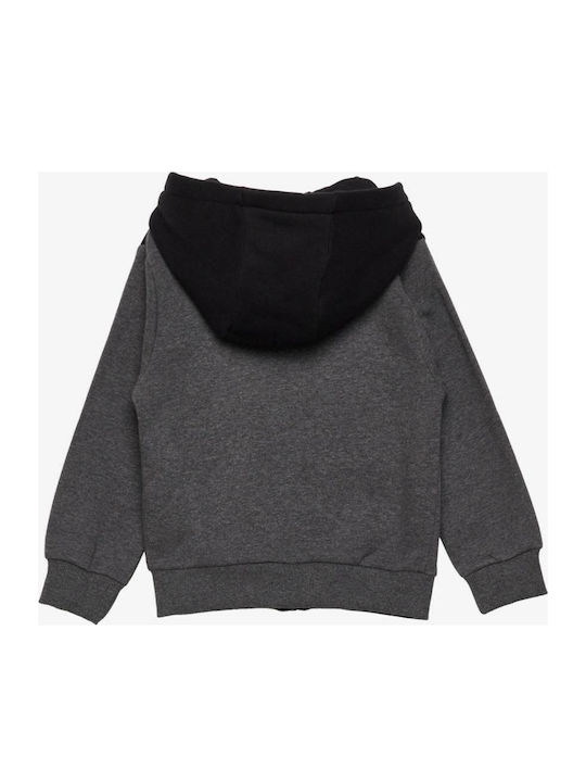 Kids Sweatshirt Cardigan Grey Fieldino
