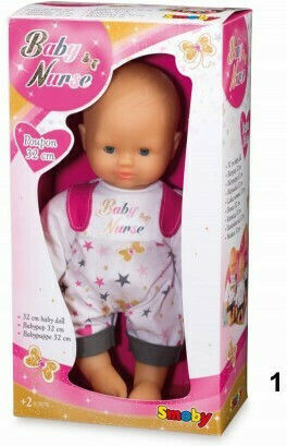 Smoby Baby-Puppe Baby Nurse (2 Designs) 32 cm. (Verschiedene Designs/Sortimente von Designs) 1 Stk