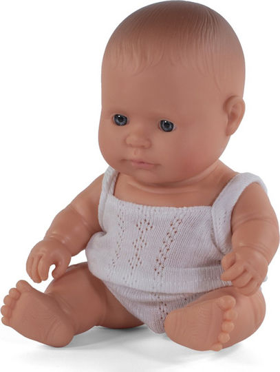 Miniland Baby Doll Caucasian Boy For 10m+ Age 21 cm