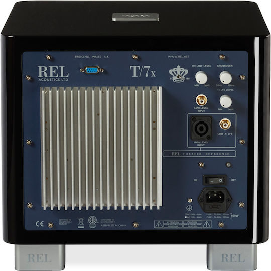Rel Acoustics T/7x Kabellos Aktiv Subwoofer mit Lautsprecher 8" 200W Schwarz glänzend