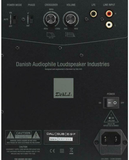 Dali SUB E-9 F Active Subwoofer with Speaker 9" 220W White
