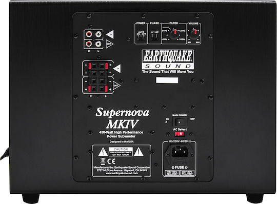 Earthquake Supernova MKIV-10 Αυτοενισχυόμενο Subwoofer με Ηχείο 10" 450W Μαύρο