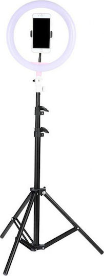 Ring Lamp Light LED USB Tripod 2.1m Ring Light 26cm 2500 - 4500K with Floor Tripod and Mobile Phone Holder