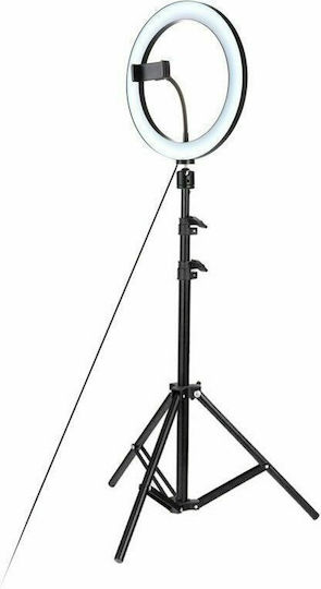 Ring Lamp Light LED Ring Light 25.5cm 2500 - 4500K με Τρίποδο Δαπέδου και Βάση για Κινητό