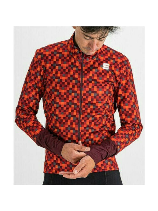 Sportful ZLV062 Cycling Windbreaker Jacket Long sleeve Red