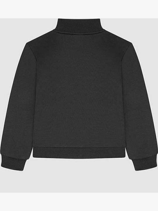 Kids Sweatshirt Cardigan with Pockets Black Burinta