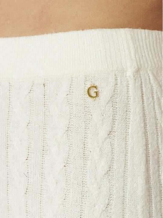 Women's High-waisted Fabric Trousers Flared Regular Fit Beige