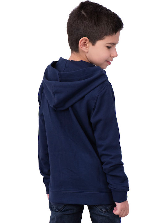 Kids Sweatshirt Cardigan with Hood Navy Blue Active
