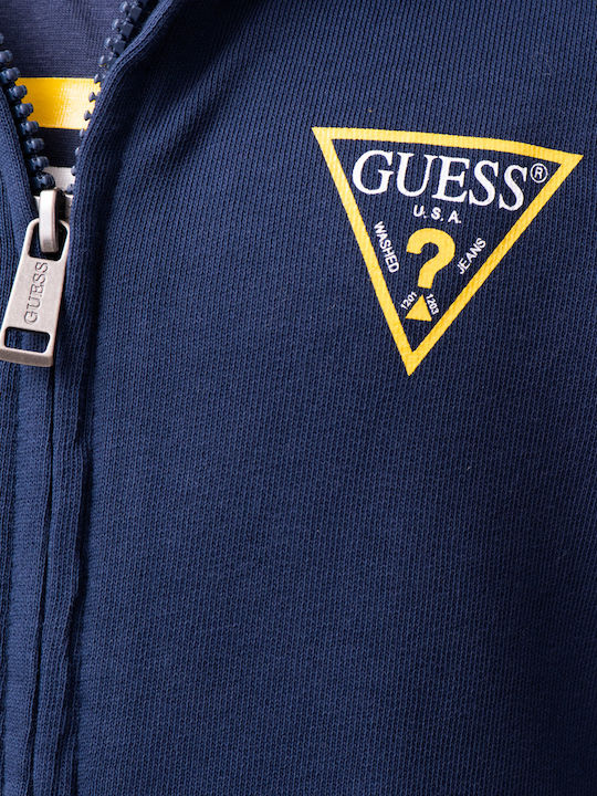 Kids Sweatshirt Cardigan with Hood Navy Blue Active