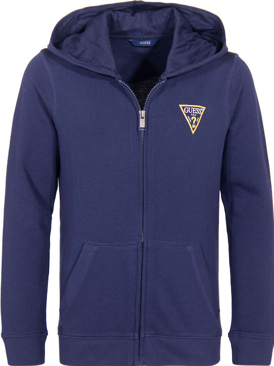 Kids Sweatshirt Cardigan with Hood Navy Blue Active