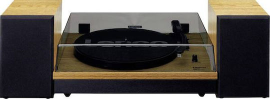 Lenco LS-300 LEN-LS300WD Turntables with Preamp and Built-in Speakers Brown