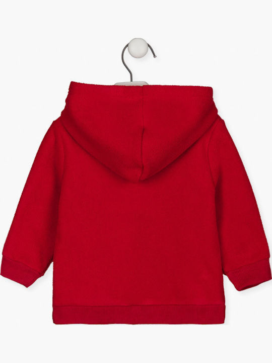 Παιδική Ζακέτα Fleece με Κουκούλα Κόκκινη