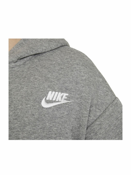 Athletic Kids Cardigan Cotton with Hood Gray Sportswear Club