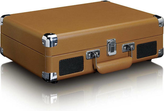 Lenco TT-10 TT10 Suitcase Turntables with Preamp and Built-in Speakers Brown