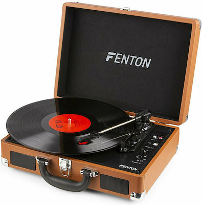 Fenton RP115 102.111 Βαλιτσάκι Πικάπ με Προενίσχυση και Ενσωματωμένα Ηχεία Καφέ