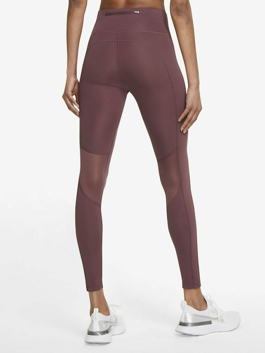 Dri-Fit Epic Running Women's Cropped High Waist Brown Leggings
