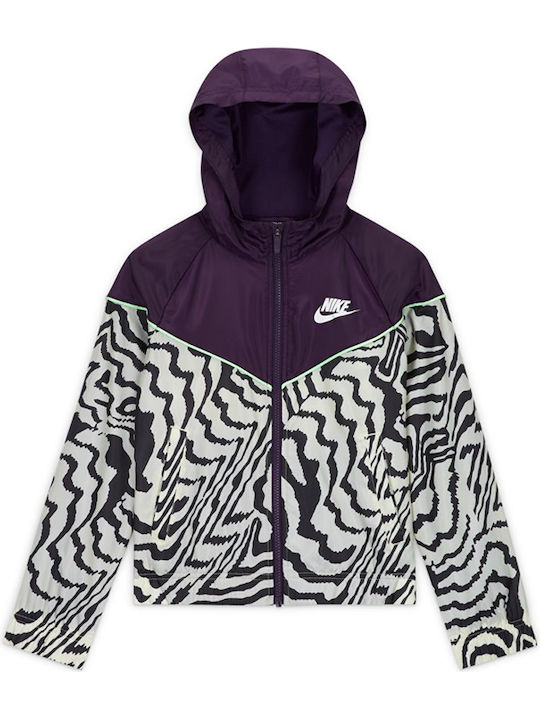 Sport Cardigan pentru copii cu Glugă Multicoloră Sportswear Windrunner