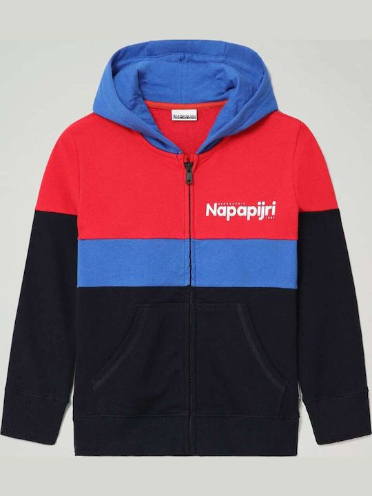 Παιδική Ζακέτα Φούτερ Fleece με Κουκούλα Πολύχρωμη Baloy