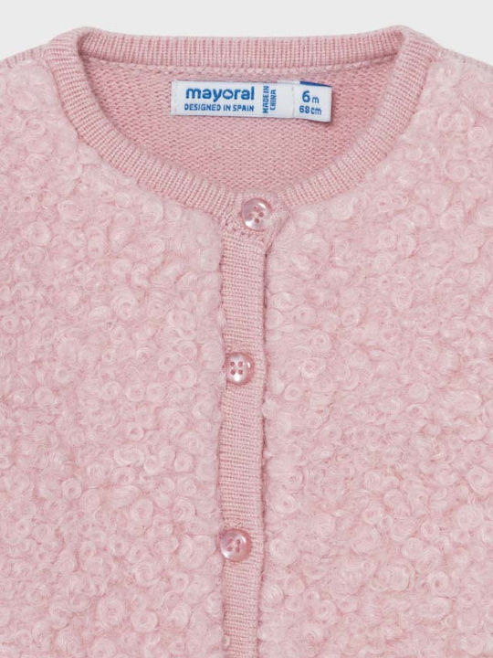 Kids Cardigan Knitted Pink