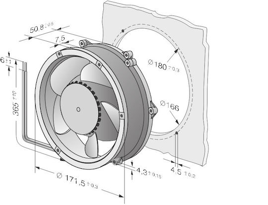 Ebmpapst DV6248 Fan 172mm 220V