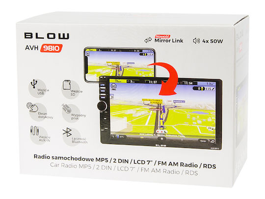 Blow Ηχοσύστημα Αυτοκινήτου 2DIN (Bluetooth/USB) με Οθόνη Αφής 7"