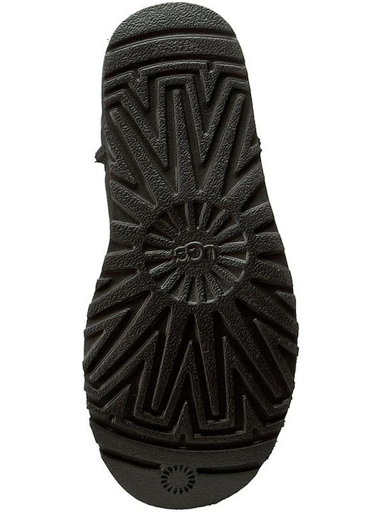 Classic Short II Suede Γυναικείες Μπότες με Γούνα Μαύρες