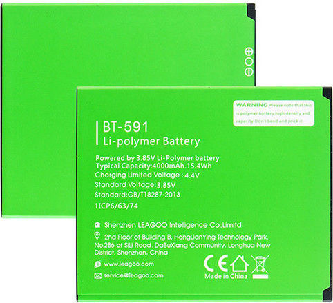 Leagoo BT-591 Заместителна батерия 4000mAh за Мощност на Kiicca