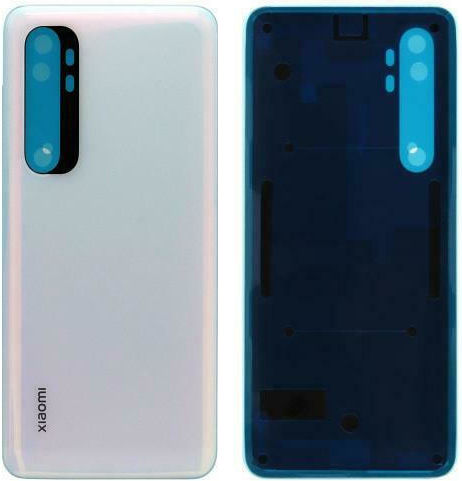 Κапак за замяна на батерията Бял за Xiaomi Mi Note 10 Lite.