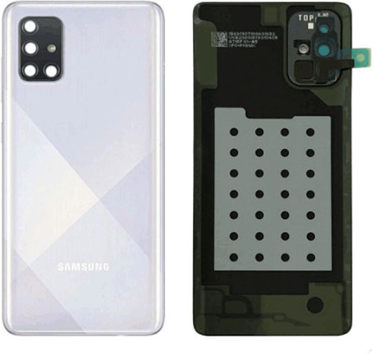 Samsung Batterieabdeckung Weiß Zerquetschen Weiß für Galaxy A71
