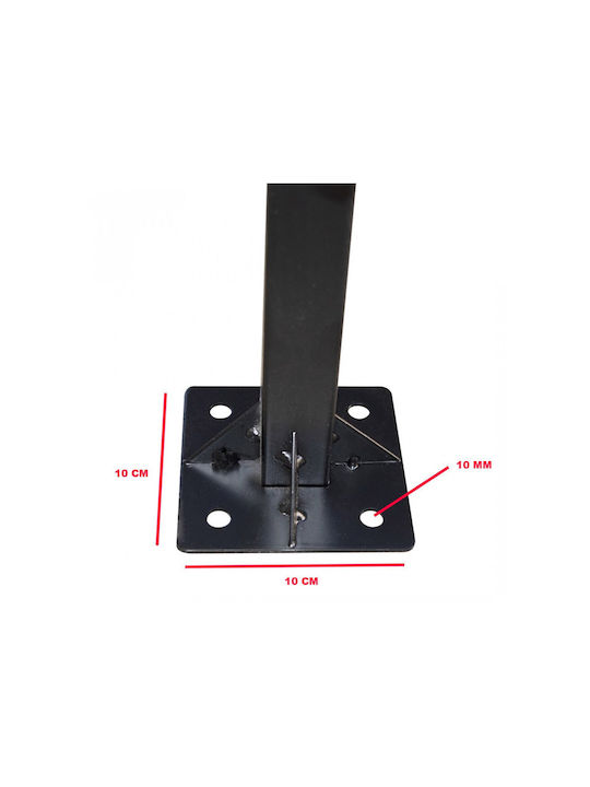 Media Wave Apartment Building Mailbox Metallic in Black Color 60x17x160cm