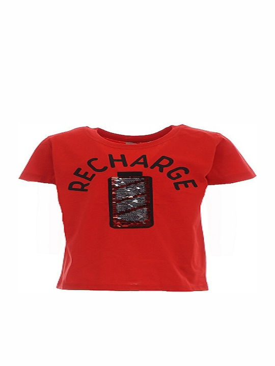 Παιδικό T-shirt Κόκκινο Recharge