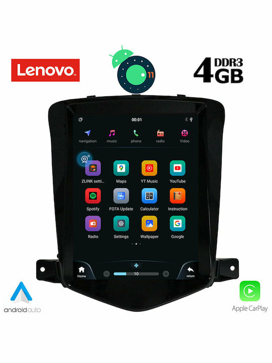 Lenovo Sistem Audio Auto pentru Chevrolet Cruze 2008-2012 cu Clima (Bluetooth/USB/AUX/WiFi/GPS/Apple-Carplay/Partitură) cu Ecran Tactil 9.7" DIQ_SSX_9925